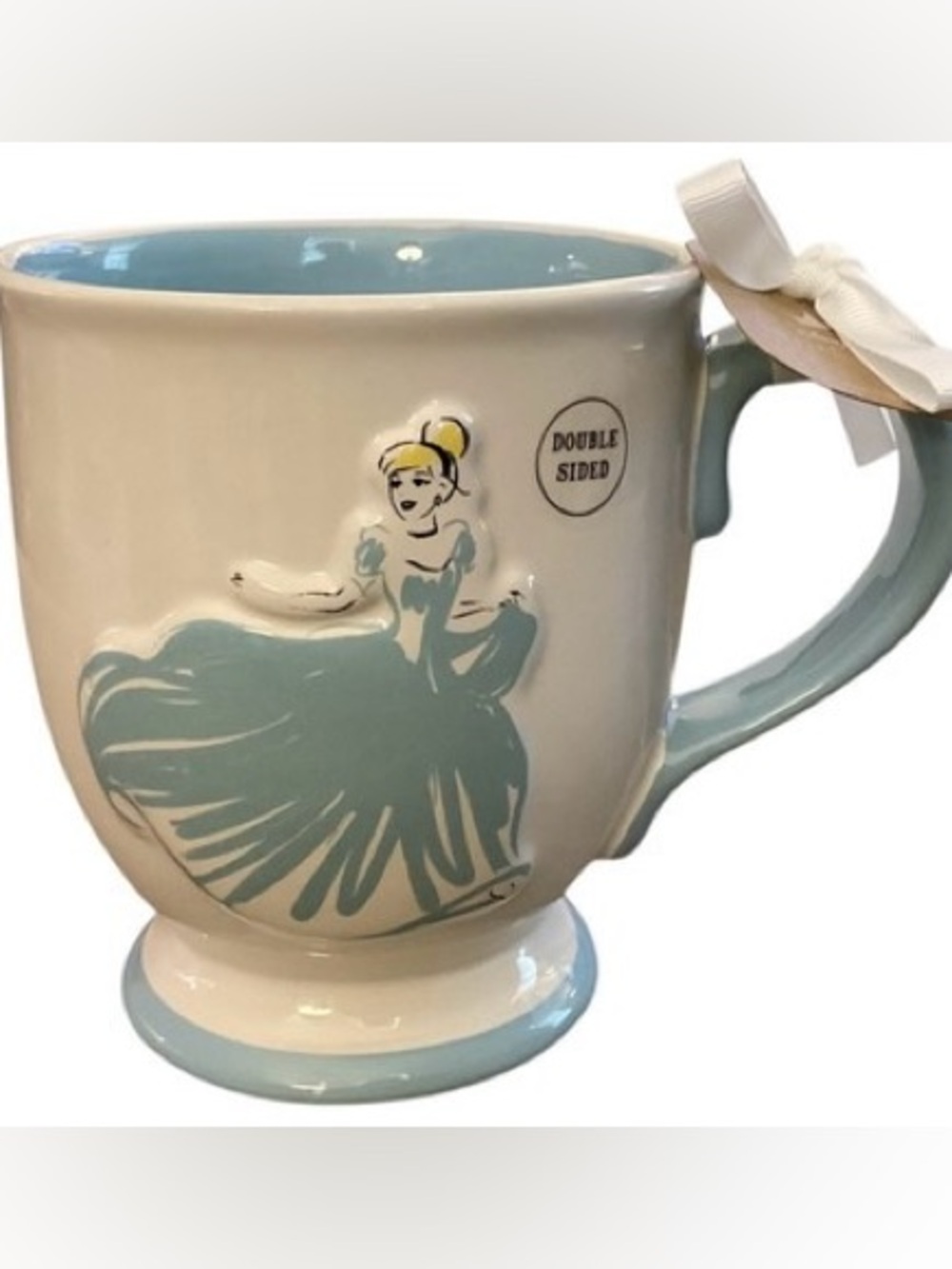 Rae Dunn Disney Cinderella Ceramic Mug Double-Sided NWT